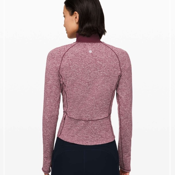 Lululemon Always Alert 1/2 Zip, size 4 in Heathered Garnet - Picture 2 of 9